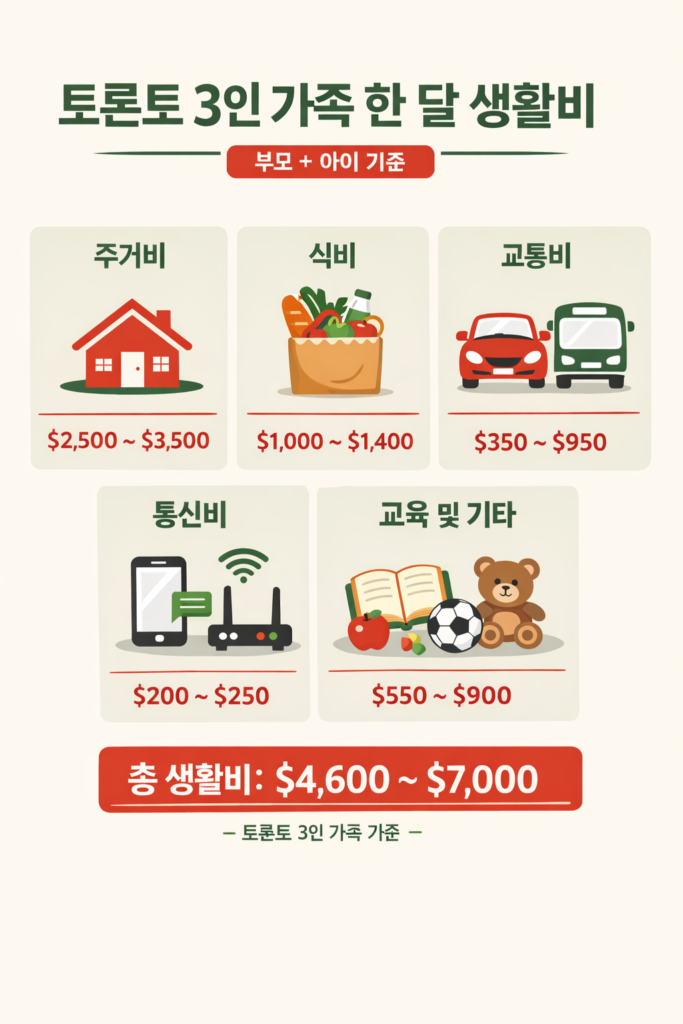 토론토 한 달 생활비